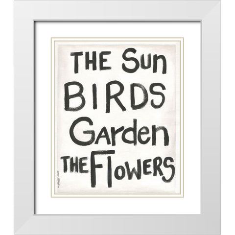 The Sun Shines I White Modern Wood Framed Art Print with Double Matting by Shamp, Cindy