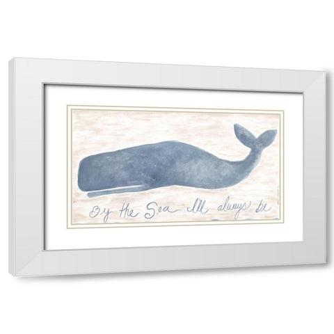 Always Be White Modern Wood Framed Art Print with Double Matting by Shamp, Cindy