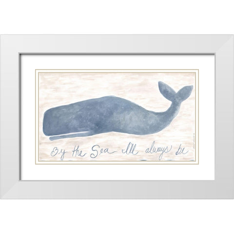 Always Be White Modern Wood Framed Art Print with Double Matting by Shamp, Cindy