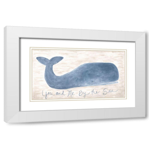 By the Sea White Modern Wood Framed Art Print with Double Matting by Shamp, Cindy