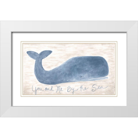 By the Sea White Modern Wood Framed Art Print with Double Matting by Shamp, Cindy