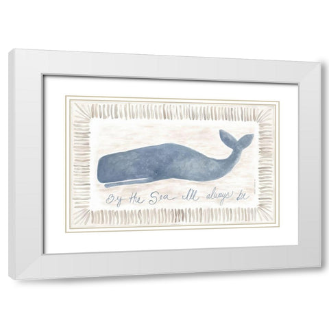 Always Be White Modern Wood Framed Art Print with Double Matting by Shamp, Cindy