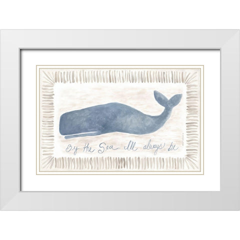 Always Be White Modern Wood Framed Art Print with Double Matting by Shamp, Cindy