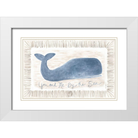 By the Sea White Modern Wood Framed Art Print with Double Matting by Shamp, Cindy