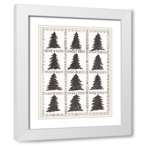 Tree Background White Modern Wood Framed Art Print with Double Matting by Shamp, Cindy