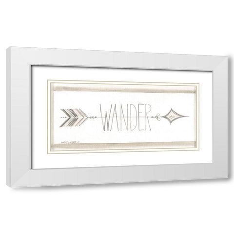 Wander White Modern Wood Framed Art Print with Double Matting by Shamp, Cindy