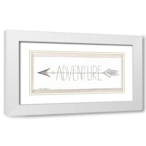 Adventure White Modern Wood Framed Art Print with Double Matting by Shamp, Cindy