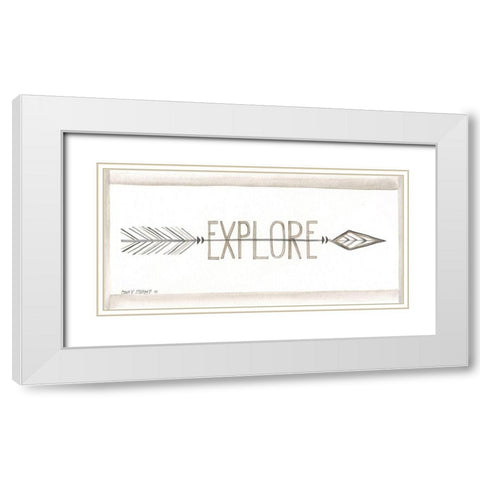 Explore White Modern Wood Framed Art Print with Double Matting by Shamp, Cindy