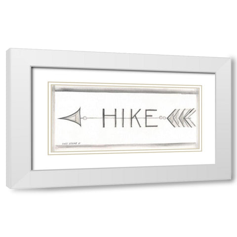 Hike White Modern Wood Framed Art Print with Double Matting by Shamp, Cindy