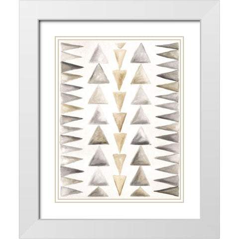 Winter Lodge Bkgnd II White Modern Wood Framed Art Print with Double Matting by Shamp, Cindy