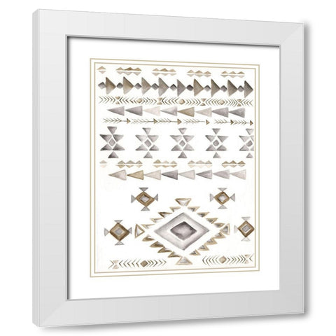 Winter Lodge Bkgnd White Modern Wood Framed Art Print with Double Matting by Shamp, Cindy