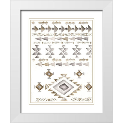 Winter Lodge Bkgnd White Modern Wood Framed Art Print with Double Matting by Shamp, Cindy