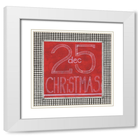 Dec 25. White Modern Wood Framed Art Print with Double Matting by Shamp, Cindy