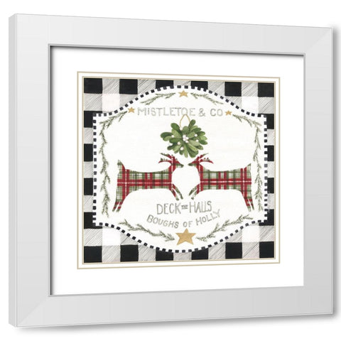 Mistletoe White Modern Wood Framed Art Print with Double Matting by Shamp, Cindy