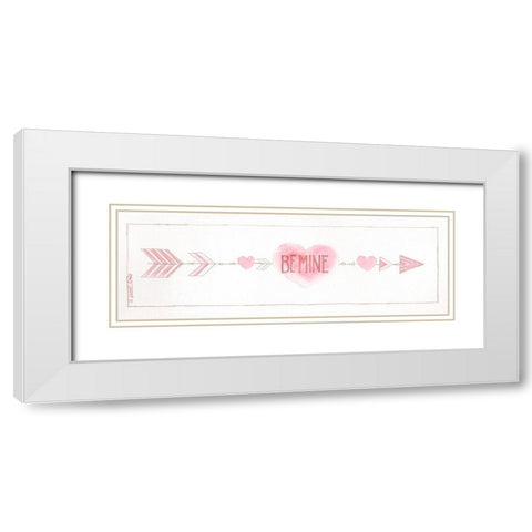 Be Mine White Modern Wood Framed Art Print with Double Matting by Shamp, Cindy