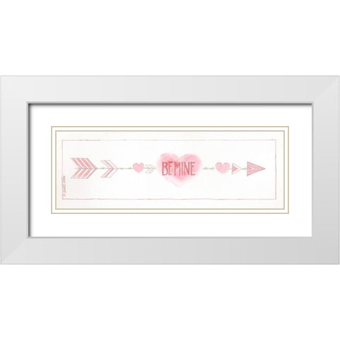 Be Mine White Modern Wood Framed Art Print with Double Matting by Shamp, Cindy