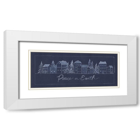 Peace on Earth White Modern Wood Framed Art Print with Double Matting by Shamp, Cindy