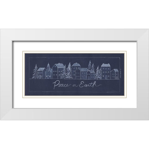 Peace on Earth White Modern Wood Framed Art Print with Double Matting by Shamp, Cindy