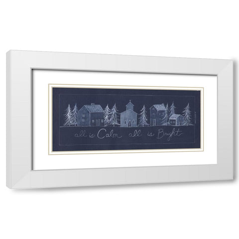 All is Calm White Modern Wood Framed Art Print with Double Matting by Shamp, Cindy