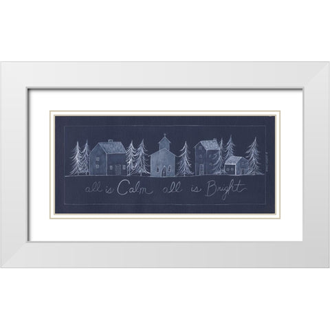 All is Calm White Modern Wood Framed Art Print with Double Matting by Shamp, Cindy