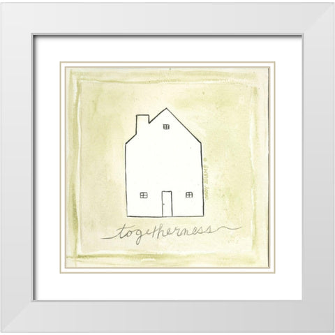 Togetherness White Modern Wood Framed Art Print with Double Matting by Shamp, Cindy
