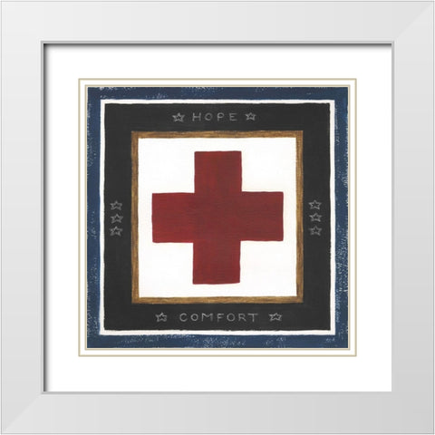Hope and Comfort White Modern Wood Framed Art Print with Double Matting by Shamp, Cindy