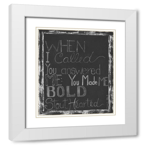 Stout Hearted White Modern Wood Framed Art Print with Double Matting by Shamp, Cindy