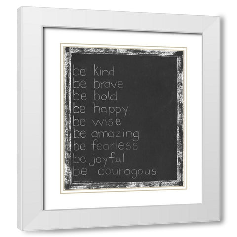 Be White Modern Wood Framed Art Print with Double Matting by Shamp, Cindy