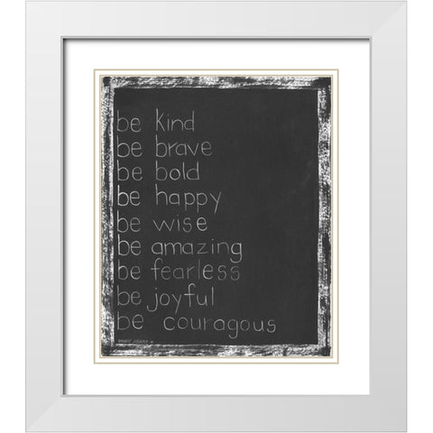 Be White Modern Wood Framed Art Print with Double Matting by Shamp, Cindy