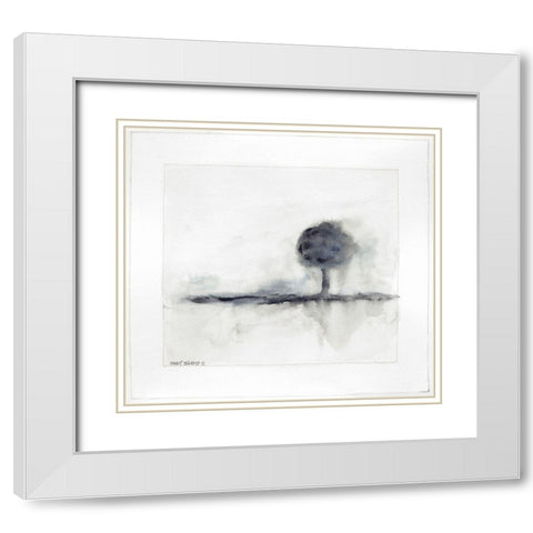 On the Horizon I White Modern Wood Framed Art Print with Double Matting by Shamp, Cindy