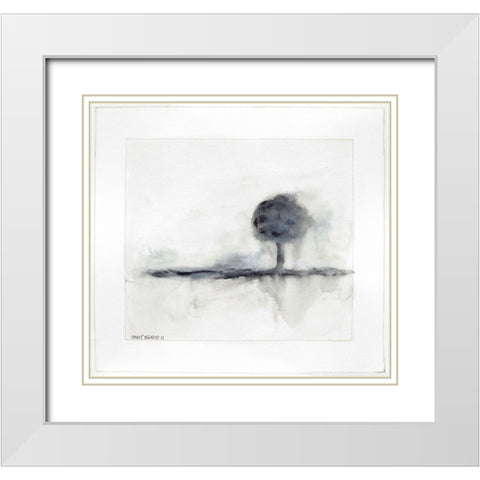 On the Horizon I White Modern Wood Framed Art Print with Double Matting by Shamp, Cindy