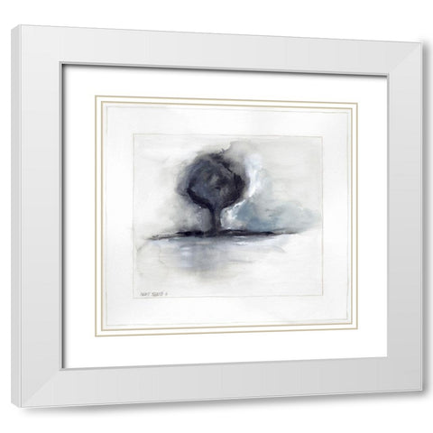 On the Horizon III White Modern Wood Framed Art Print with Double Matting by Shamp, Cindy