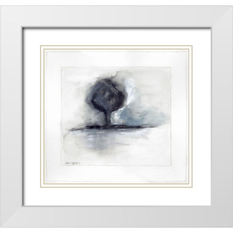 On the Horizon III White Modern Wood Framed Art Print with Double Matting by Shamp, Cindy