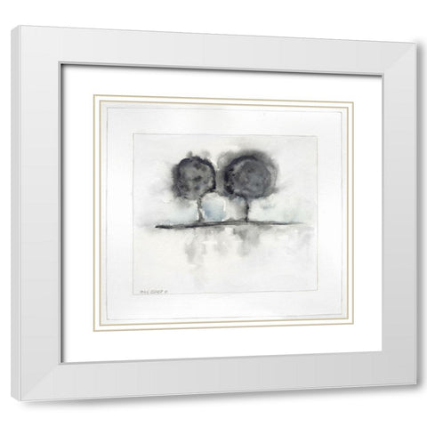 On the Horizon IV White Modern Wood Framed Art Print with Double Matting by Shamp, Cindy