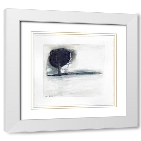 On the Horizon VI White Modern Wood Framed Art Print with Double Matting by Shamp, Cindy