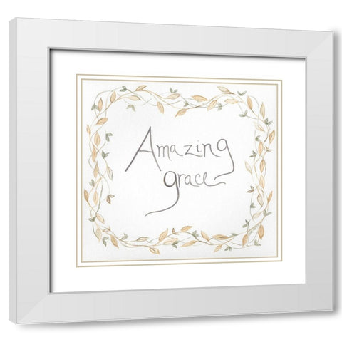 Amazing Grace White Modern Wood Framed Art Print with Double Matting by Shamp, Cindy