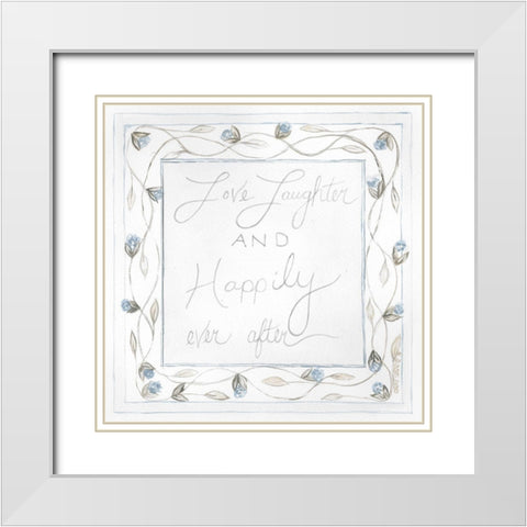 Happily Ever After White Modern Wood Framed Art Print with Double Matting by Shamp, Cindy