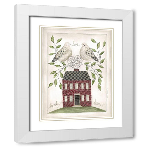 Love-Family-Love White Modern Wood Framed Art Print with Double Matting by Shamp, Cindy