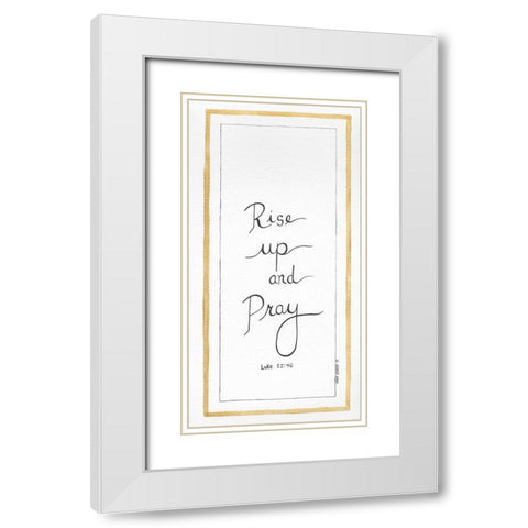 Rise Up White Modern Wood Framed Art Print with Double Matting by Shamp, Cindy