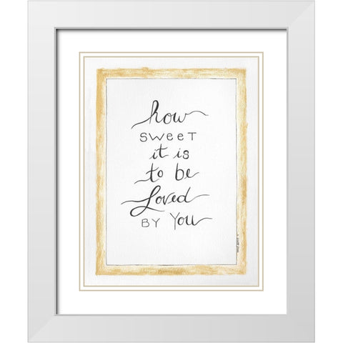 How Sweet White Modern Wood Framed Art Print with Double Matting by Shamp, Cindy