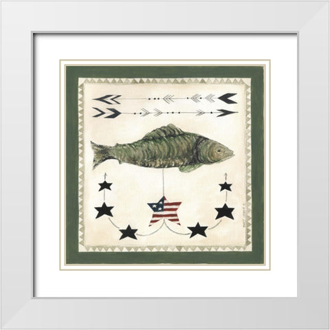 Catch of the Day White Modern Wood Framed Art Print with Double Matting by Shamp, Cindy