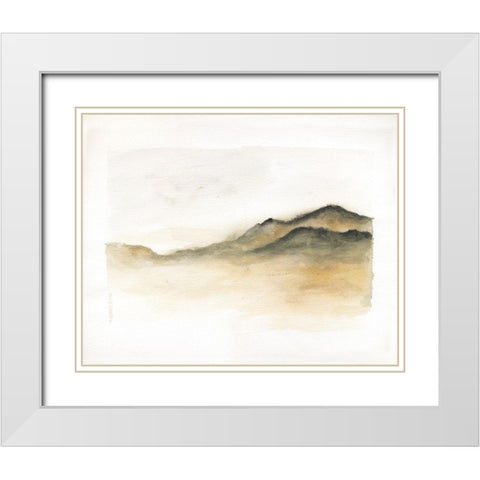 Mod Landscape White Modern Wood Framed Art Print with Double Matting by Shamp, Cindy