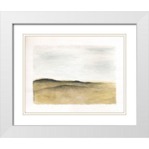 Mod Landscape II White Modern Wood Framed Art Print with Double Matting by Shamp, Cindy