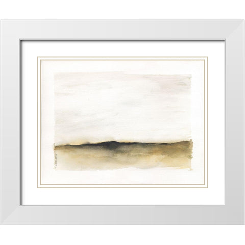 Mod Landscape IV White Modern Wood Framed Art Print with Double Matting by Shamp, Cindy