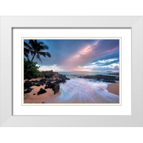 Cool Breeze White Modern Wood Framed Art Print with Double Matting by Frates, Dennis