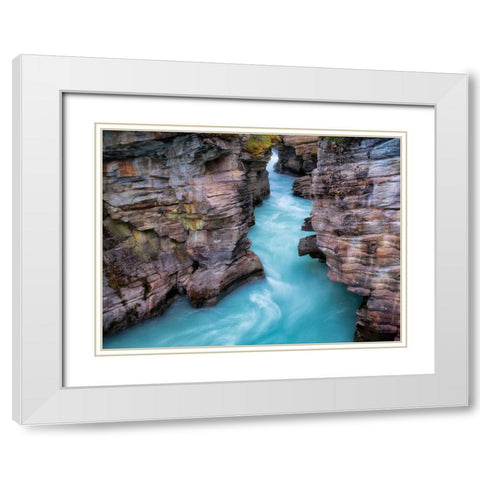 Aqua Velvet White Modern Wood Framed Art Print with Double Matting by Frates, Dennis