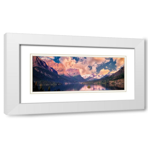 Mountain Air White Modern Wood Framed Art Print with Double Matting by Frates, Dennis