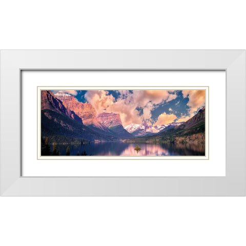 Mountain Air White Modern Wood Framed Art Print with Double Matting by Frates, Dennis