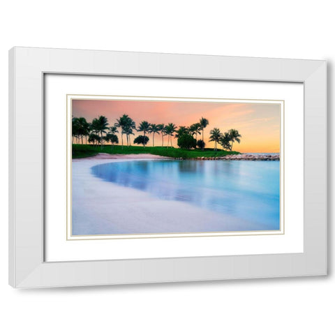 Sweet Serene White Modern Wood Framed Art Print with Double Matting by Frates, Dennis