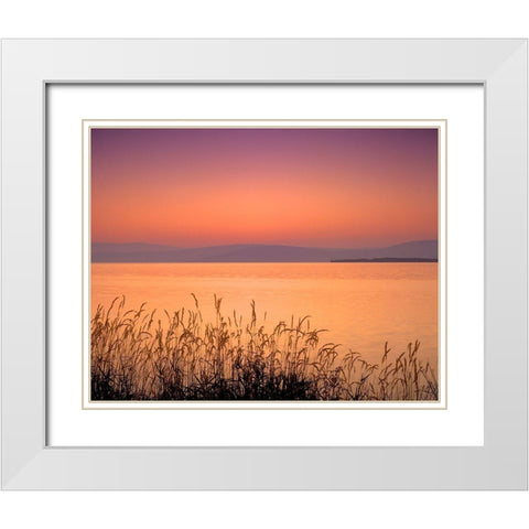 Golden Hour White Modern Wood Framed Art Print with Double Matting by Frates, Dennis